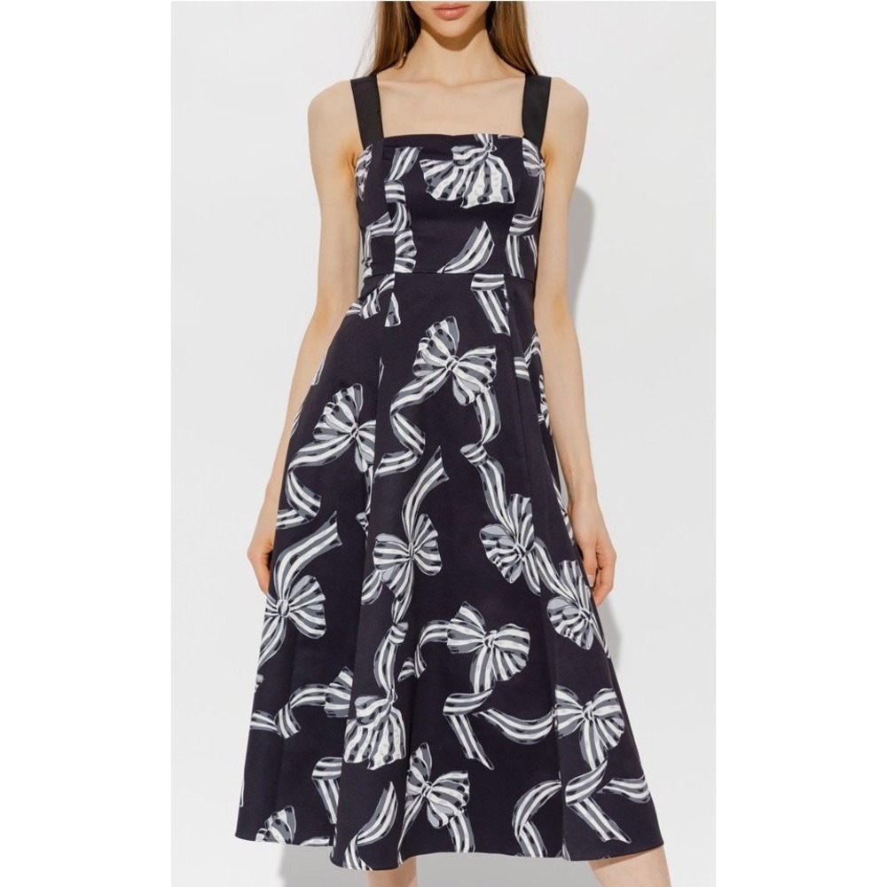 DEFECT-Kate Spade Bowtiful Bow‎ Strap Dress Black Cocktail Party Sz 14 NEW $375